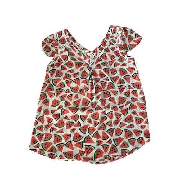 Maeve Anthropologie Watermelon Fruit Top Size 0 Summer Blouse - Picture 6 of 7